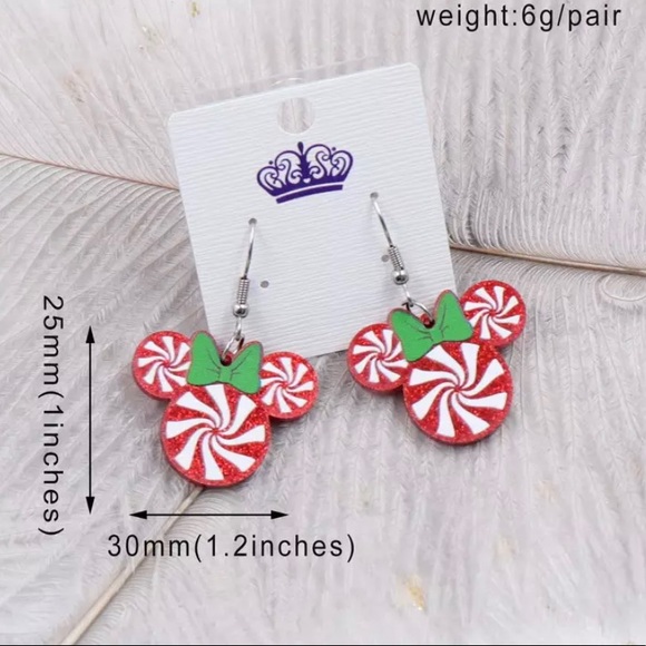 🎄 3/25$ Minnie Mouse Christmas Earrings - Picture 3 of 4